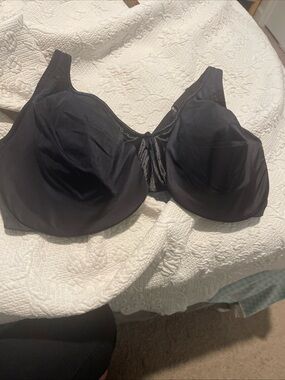 Black Full-Coverage Women's Bra - Comfort Support Olga 44DD Underwire Comfort
